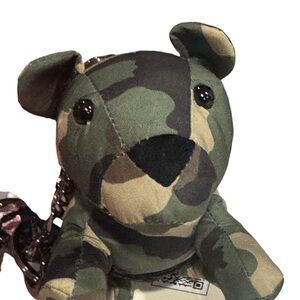NWT Dolce & Gabbana Camouflage Dog Plush Stuffed Bag Charm Keychain Auth